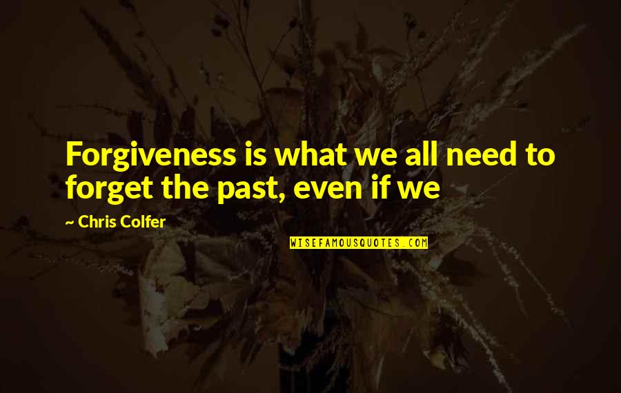 Toimiiko Quotes By Chris Colfer: Forgiveness is what we all need to forget