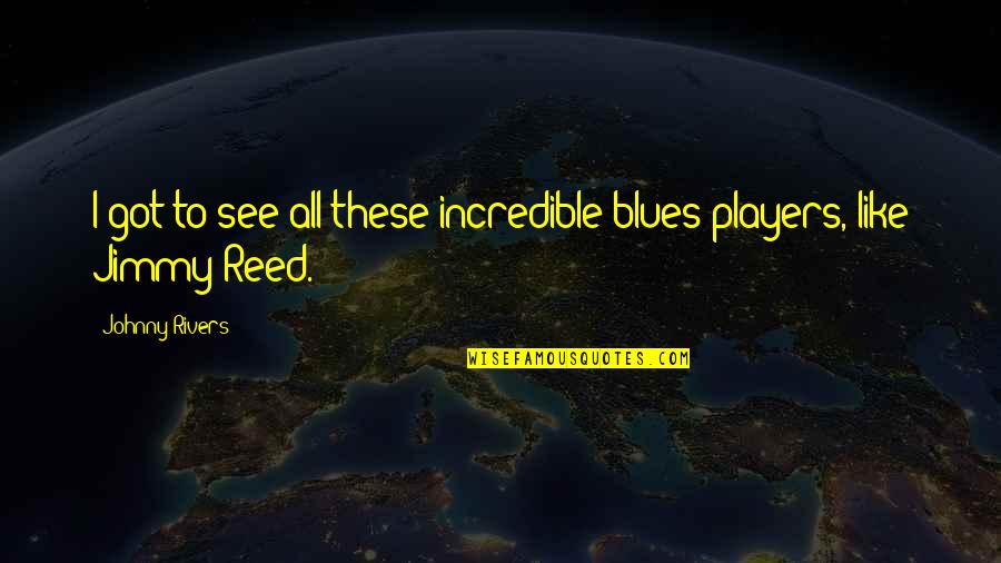 Toivonen Goal Quotes By Johnny Rivers: I got to see all these incredible blues
