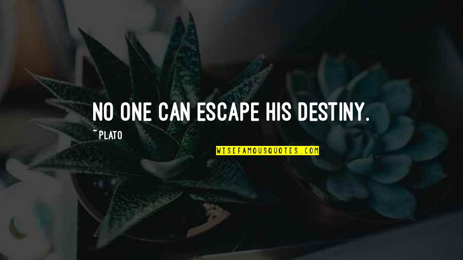 Tokorozawa Saitama Quotes By Plato: No one can escape his destiny.