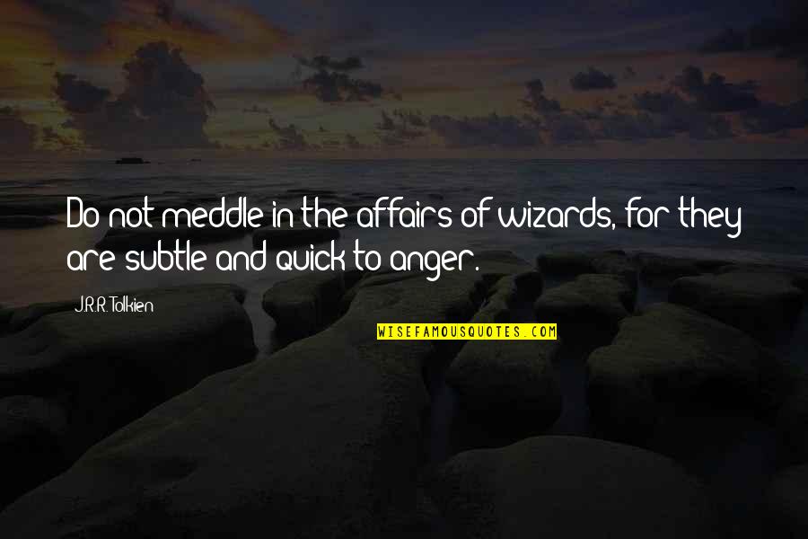 Tolkien Wizards Quotes By J.R.R. Tolkien: Do not meddle in the affairs of wizards,