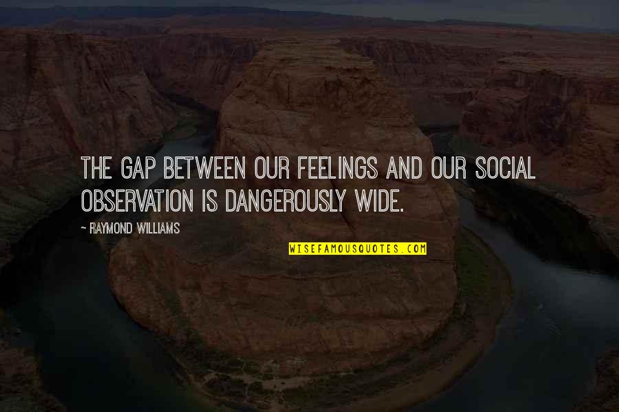 Tom Hafey Motivational Quotes By Raymond Williams: The gap between our feelings and our social