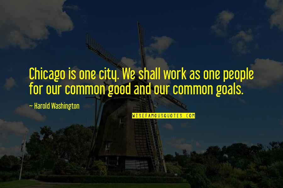 Tom Kitwood Dementia Quotes By Harold Washington: Chicago is one city. We shall work as