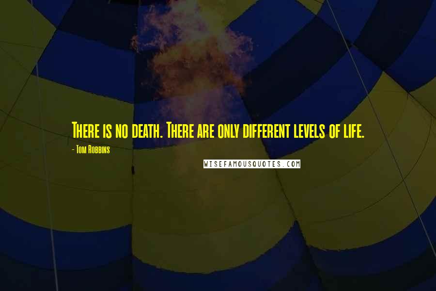 Tom Robbins quotes: There is no death. There are only different levels of life.