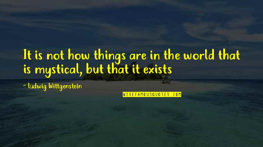 Tom Savini Quotes By Ludwig Wittgenstein: It is not how things are in the