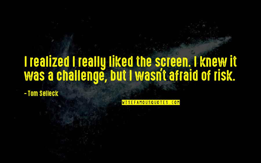 Tom Selleck Quotes By Tom Selleck: I realized I really liked the screen. I