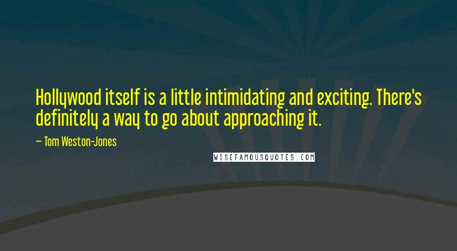 Tom Weston-Jones quotes: Hollywood itself is a little intimidating and exciting. There's definitely a way to go about approaching it.