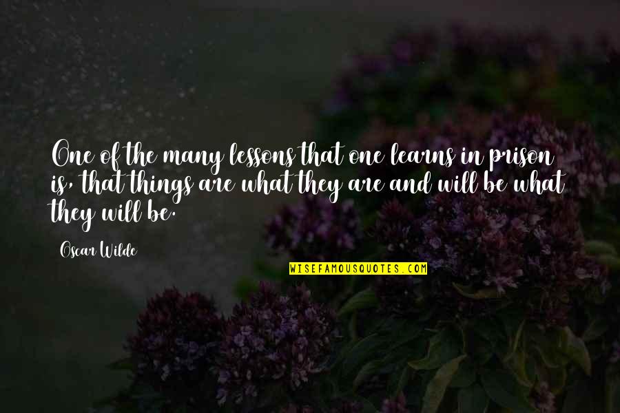 Tomar Accion Quotes By Oscar Wilde: One of the many lessons that one learns
