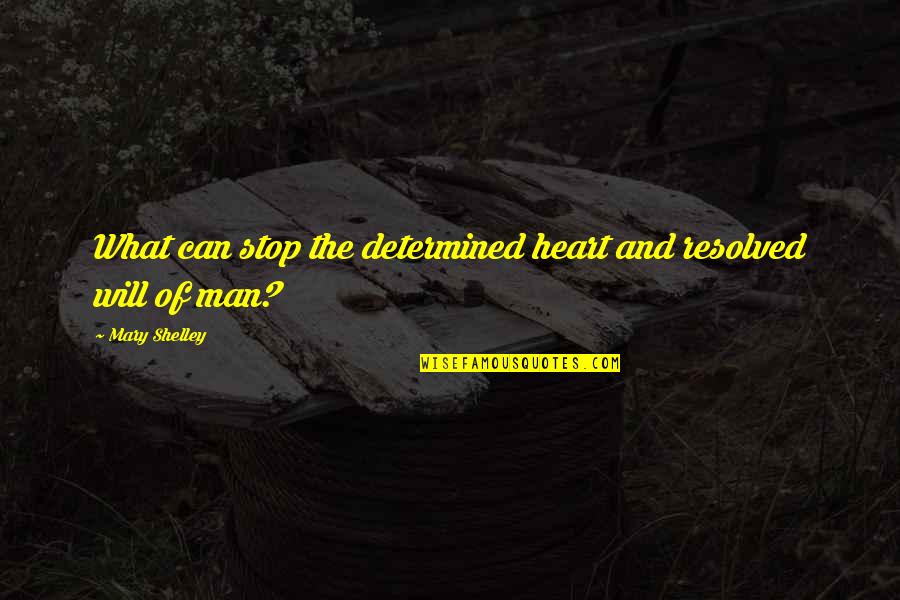Tomaura Quotes By Mary Shelley: What can stop the determined heart and resolved