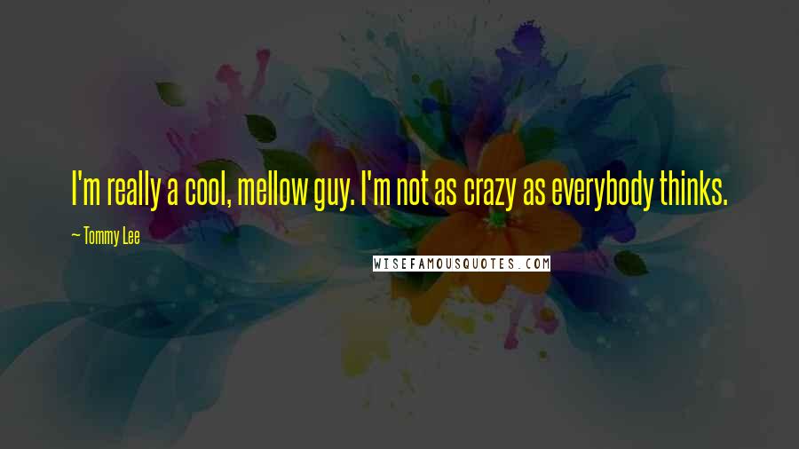 Tommy Lee quotes: I'm really a cool, mellow guy. I'm not as crazy as everybody thinks.