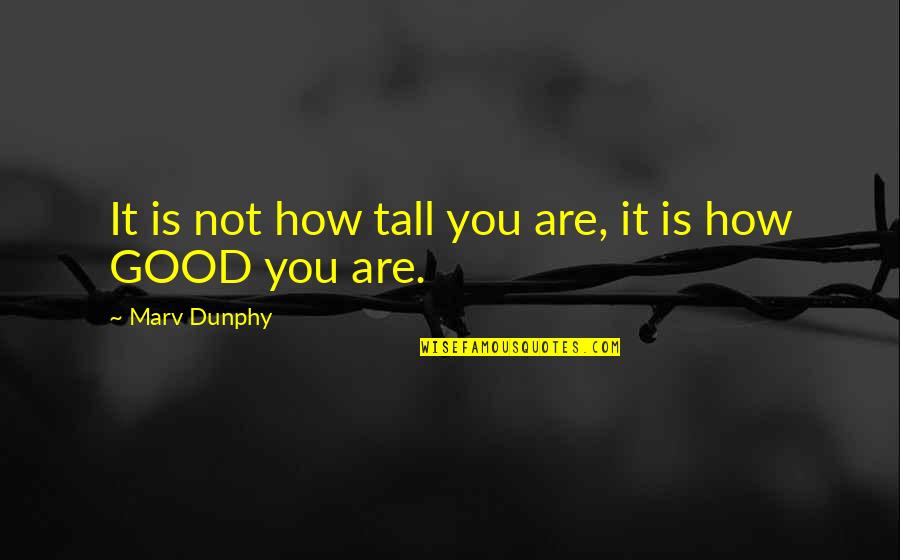 Tommy Rivs Quotes By Marv Dunphy: It is not how tall you are, it
