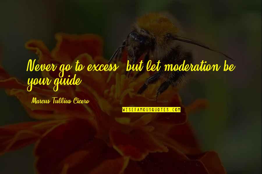 Tommy Tiernan Quotes By Marcus Tullius Cicero: Never go to excess, but let moderation be Tommy Tiernan Quotes By Marcus Tullius Cicero: Never go to excess, but let moderation be
