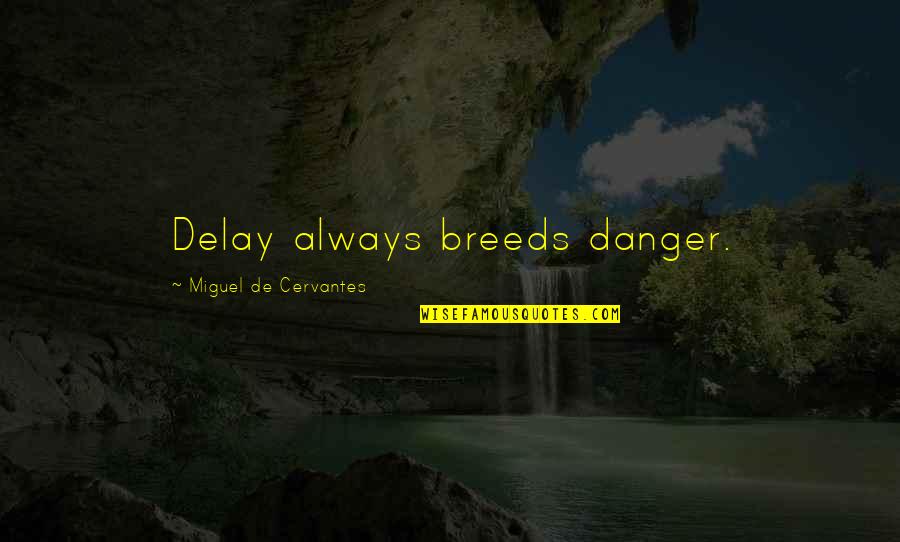 Tomo Takino Quotes By Miguel De Cervantes: Delay always breeds danger.