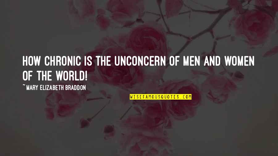 Tomoharu Sh Ji Quotes By Mary Elizabeth Braddon: How chronic is the unconcern of men and Tomoharu Sh Ji Quotes By Mary Elizabeth Braddon: How chronic is the unconcern of men and