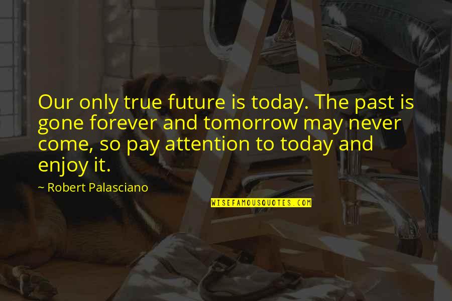 Tomorrow Is Forever Quotes By Robert Palasciano: Our only true future is today. The past