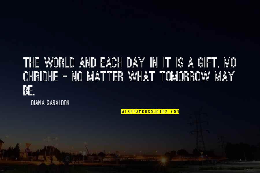 Tomorrow Is The Day Quotes By Diana Gabaldon: The world and each day in it is Tomorrow Is The Day Quotes By Diana Gabaldon: The world and each day in it is