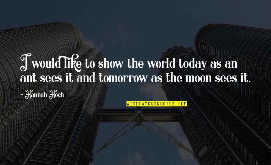 Tomorrow World Quotes By Hannah Hoch: I would like to show the world today