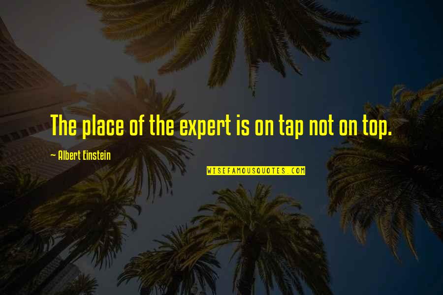 Tompall Glaser Quotes By Albert Einstein: The place of the expert is on tap