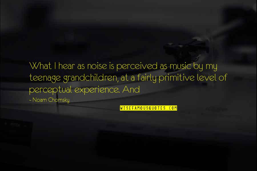Tone2 Quotes By Noam Chomsky: What I hear as noise is perceived as