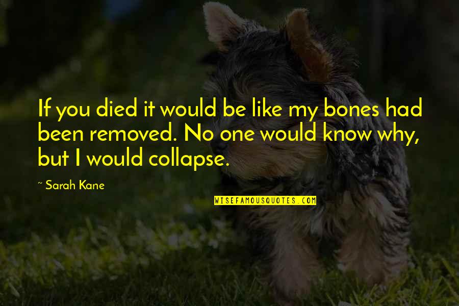 Tongan Quotes By Sarah Kane: If you died it would be like my
