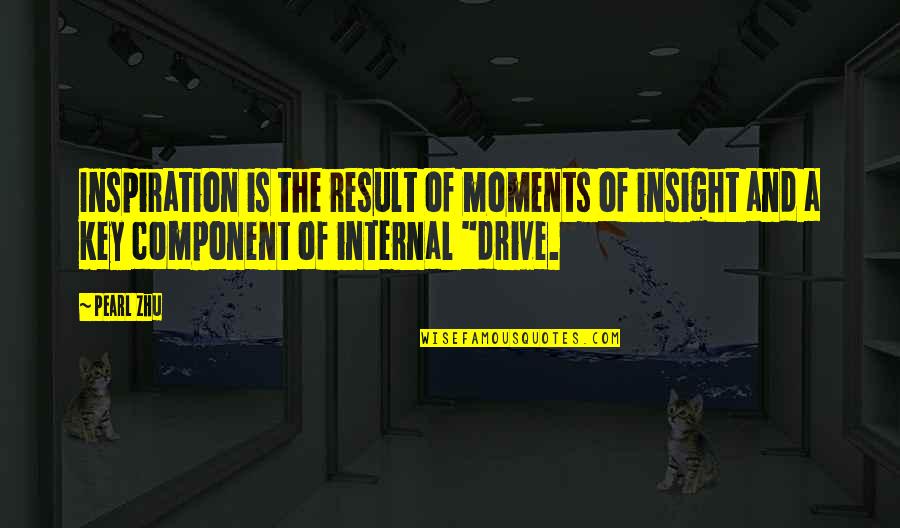 Tongue Biting Quotes By Pearl Zhu: Inspiration is the result of moments of insight