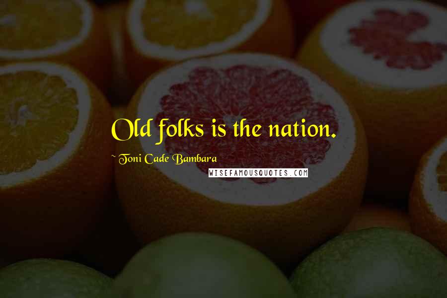 Toni Cade Bambara quotes: Old folks is the nation.