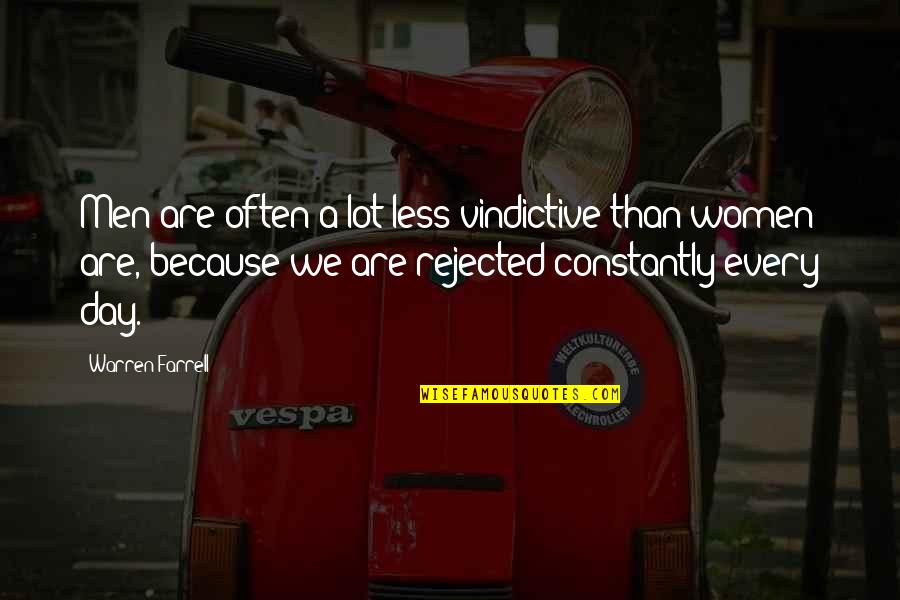 Tons Of Love Memorable Quotes By Warren Farrell: Men are often a lot less vindictive than