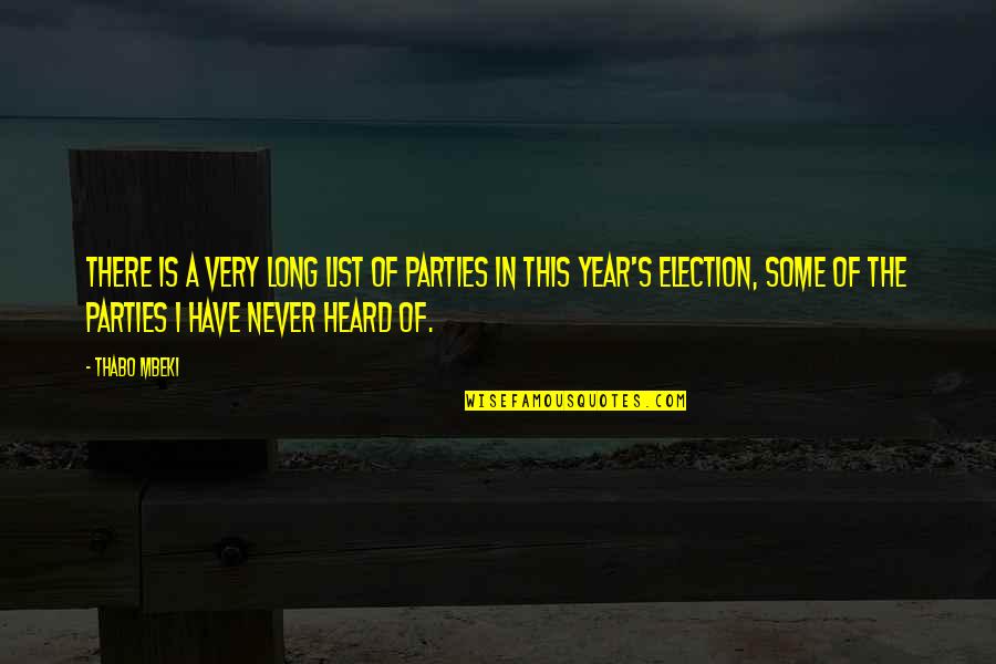 Tony Clifton Quotes By Thabo Mbeki: There is a very long list of parties Tony Clifton Quotes By Thabo Mbeki: There is a very long list of parties