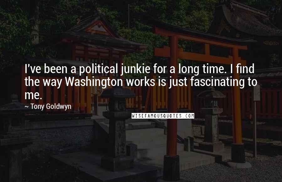 Tony Goldwyn quotes: I've been a political junkie for a long time. I find the way Washington works is just fascinating to me.