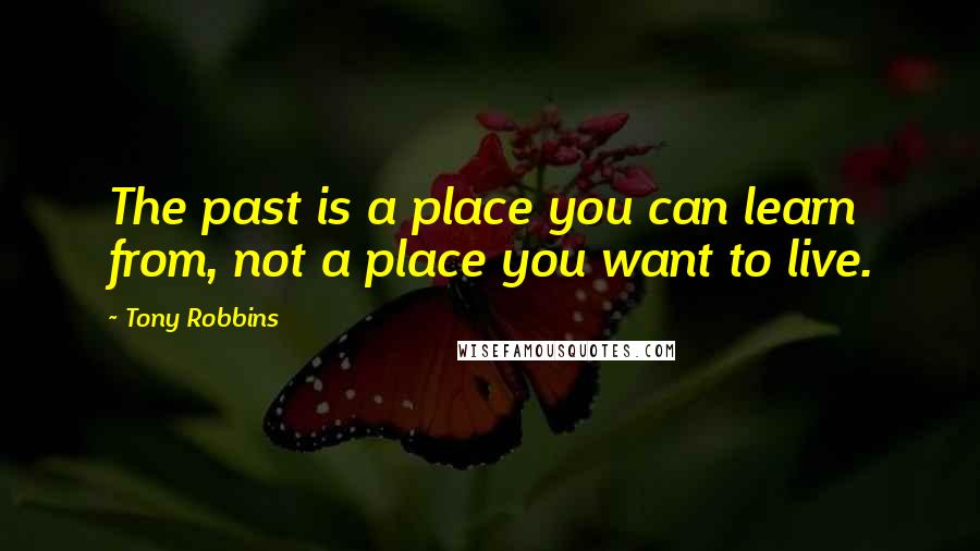 Tony Robbins quotes: The past is a place you can learn from, not a place you want to live.