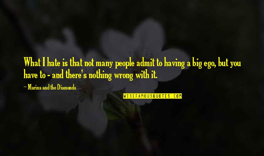 Too Big Ego Quotes By Marina And The Diamonds: What I hate is that not many people Too Big Ego Quotes By Marina And The Diamonds: What I hate is that not many people