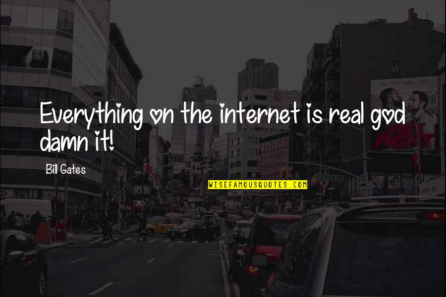 Too Damn Real Quotes By Bill Gates: Everything on the internet is real god damn