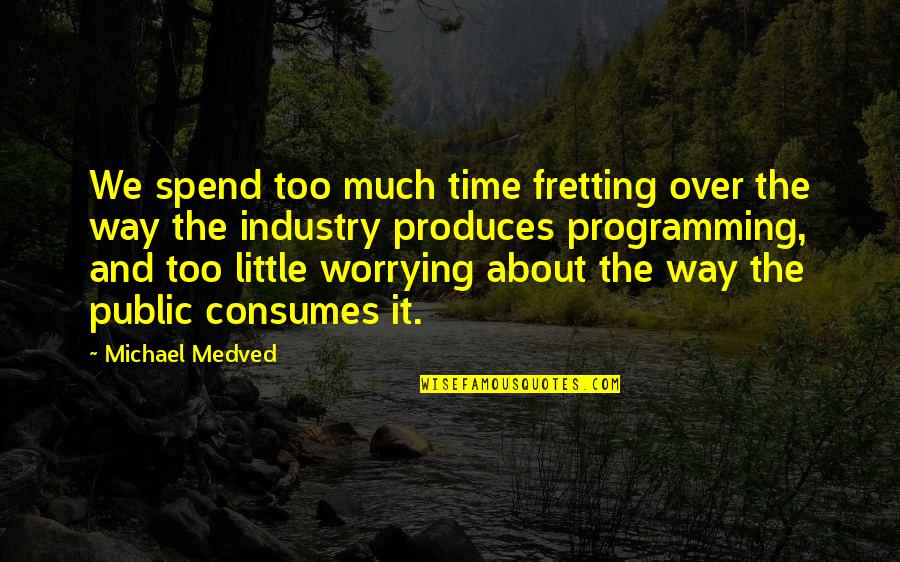 Too Little Time Quotes By Michael Medved: We spend too much time fretting over the