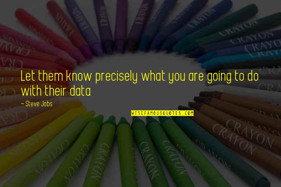 Too Much Data Quotes By Steve Jobs: Let them know precisely what you are going