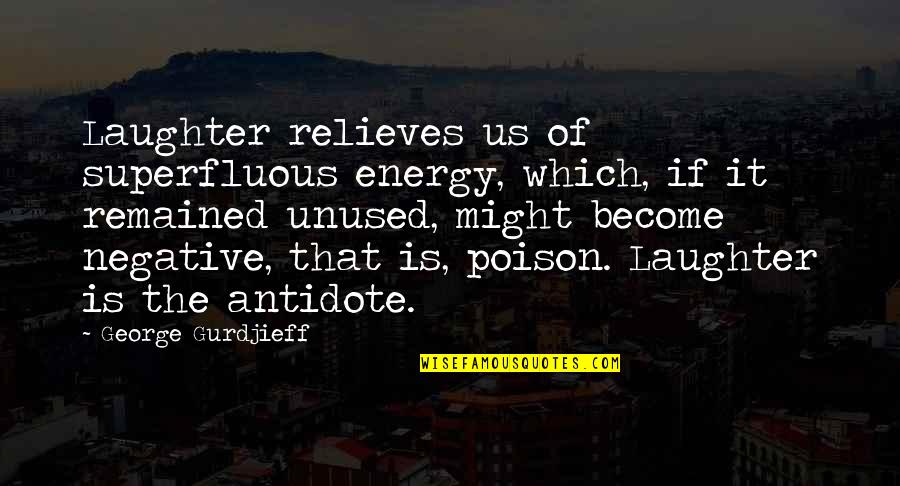 Too Much Laughter Quotes By George Gurdjieff: Laughter relieves us of superfluous energy, which, if Too Much Laughter Quotes By George Gurdjieff: Laughter relieves us of superfluous energy, which, if