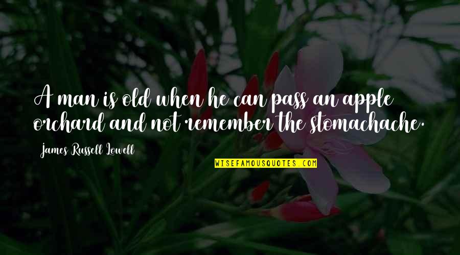 Too Old Birthday Quotes By James Russell Lowell: A man is old when he can pass