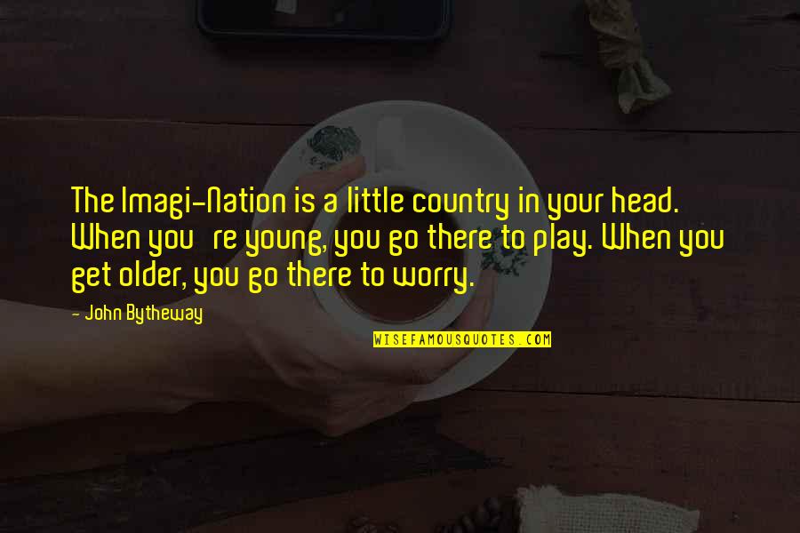 Too Young To Worry Quotes By John Bytheway: The Imagi-Nation is a little country in your Too Young To Worry Quotes By John Bytheway: The Imagi-Nation is a little country in your