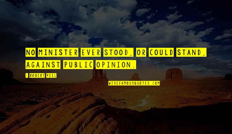 Took A Risk Quotes By Robert Peel: No minister ever stood, or could stand, against