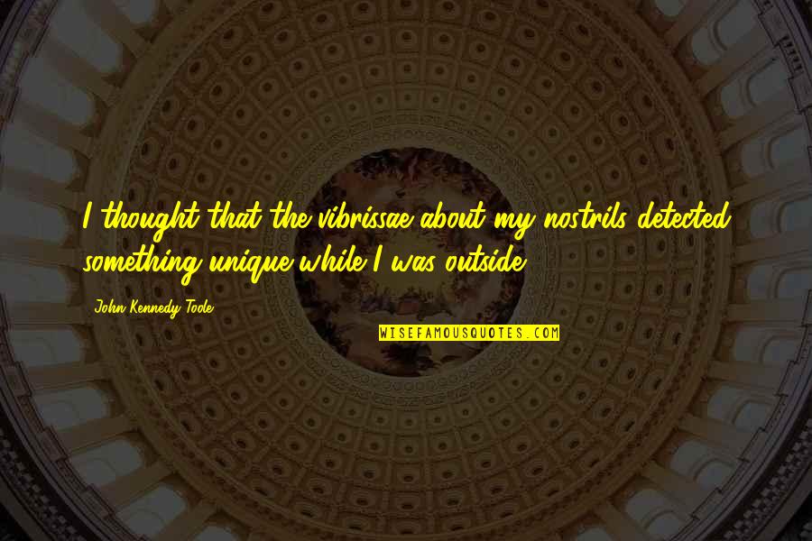 Toole Quotes By John Kennedy Toole: I thought that the vibrissae about my nostrils