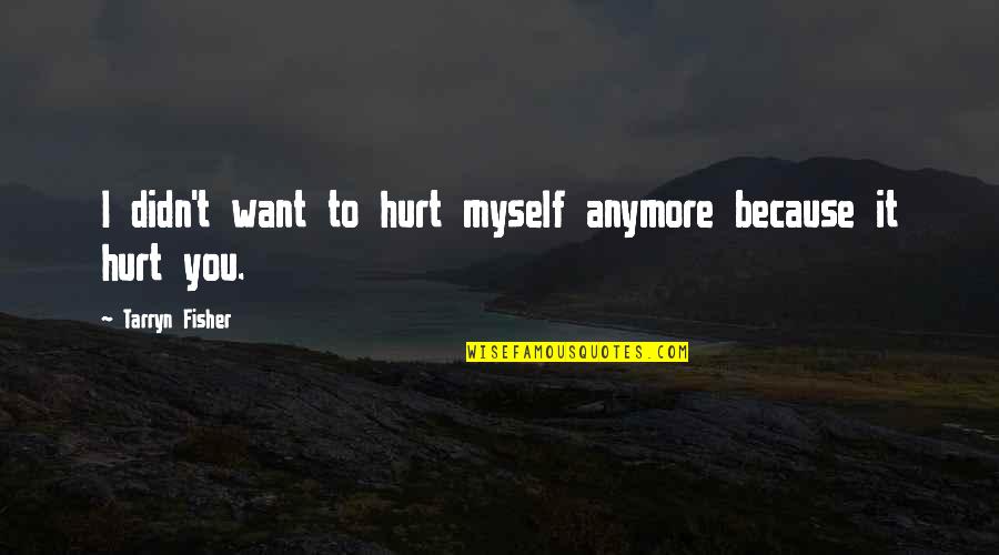 Tools For Success Quotes By Tarryn Fisher: I didn't want to hurt myself anymore because Tools For Success Quotes By Tarryn Fisher: I didn't want to hurt myself anymore because