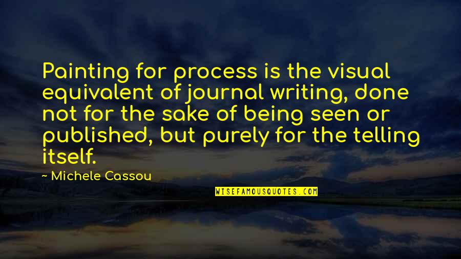 Top 10 Friends Tv Show Quotes By Michele Cassou: Painting for process is the visual equivalent of