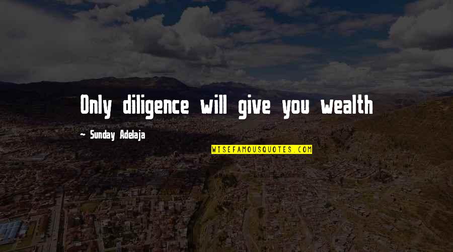 Top 10 Irish Quotes By Sunday Adelaja: Only diligence will give you wealth