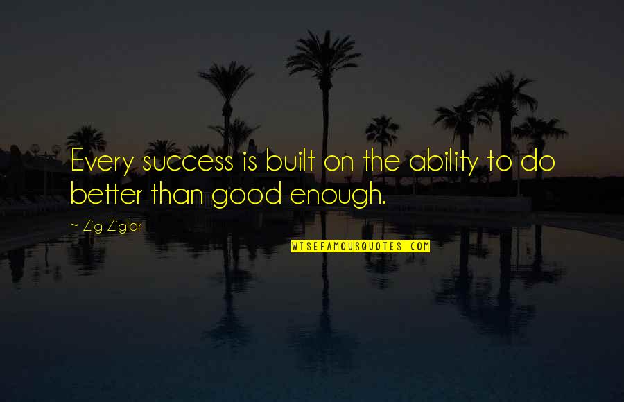 Top 5 Attitude Quotes By Zig Ziglar: Every success is built on the ability to
