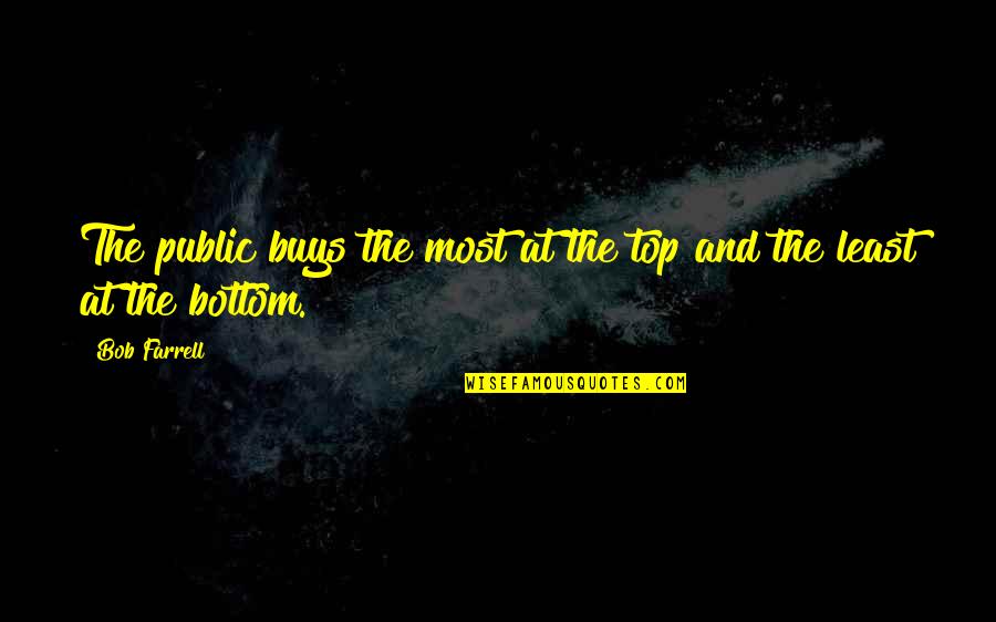Top And Bottom Quotes By Bob Farrell: The public buys the most at the top