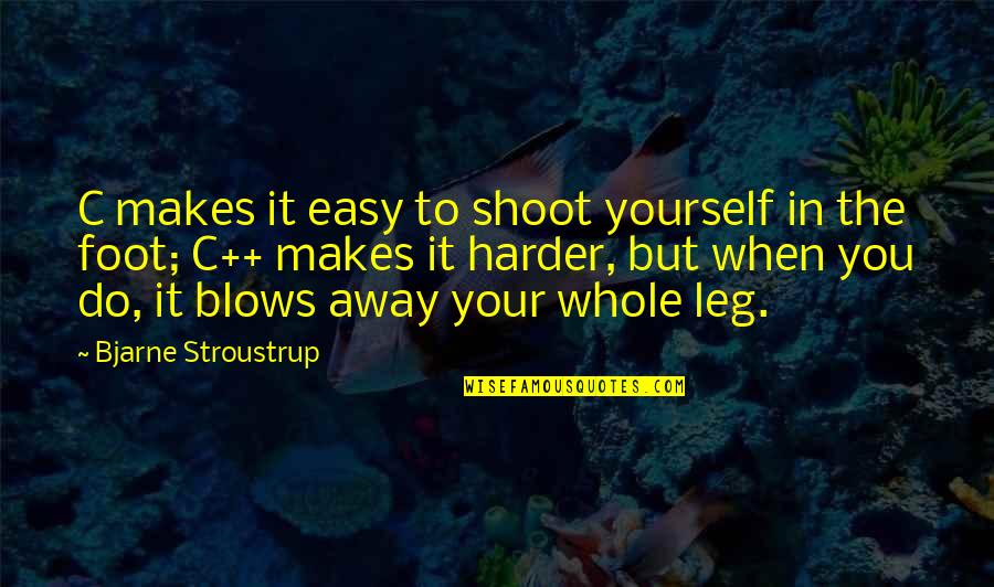 Top Dick Vitale Quotes By Bjarne Stroustrup: C makes it easy to shoot yourself in