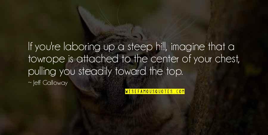 Top Hill Quotes By Jeff Galloway: If you're laboring up a steep hill, imagine
