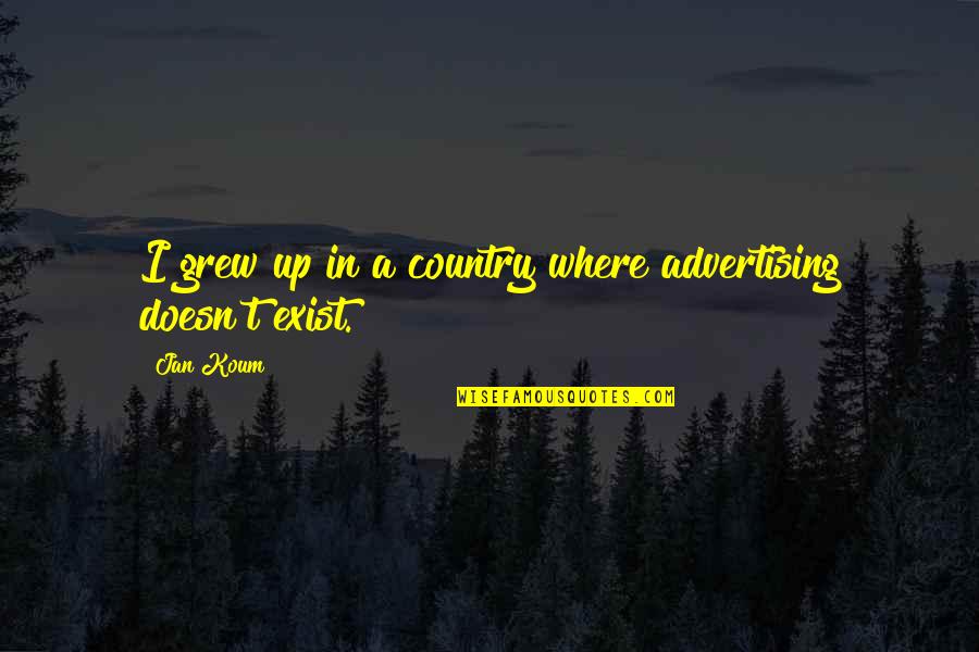 Top History Quotes By Jan Koum: I grew up in a country where advertising
