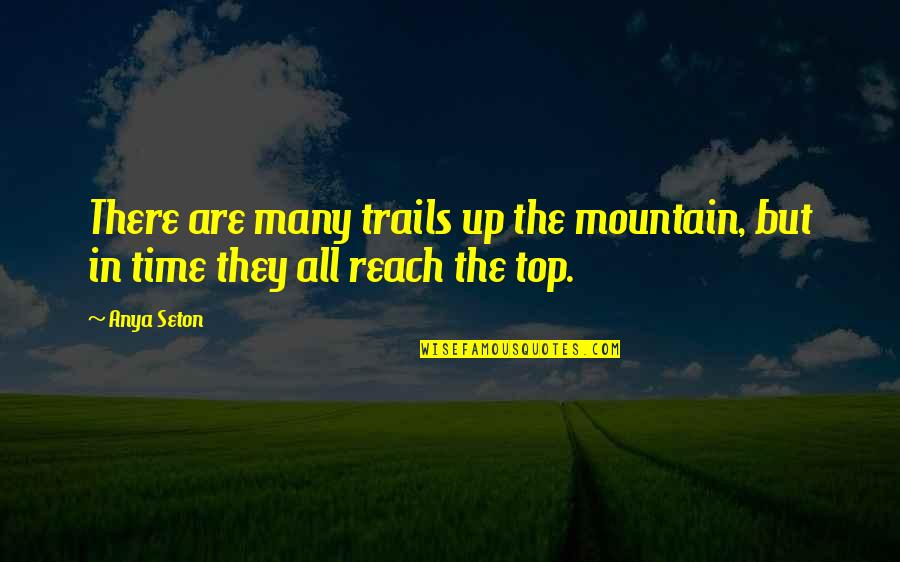Top Inspirational Quotes By Anya Seton: There are many trails up the mountain, but