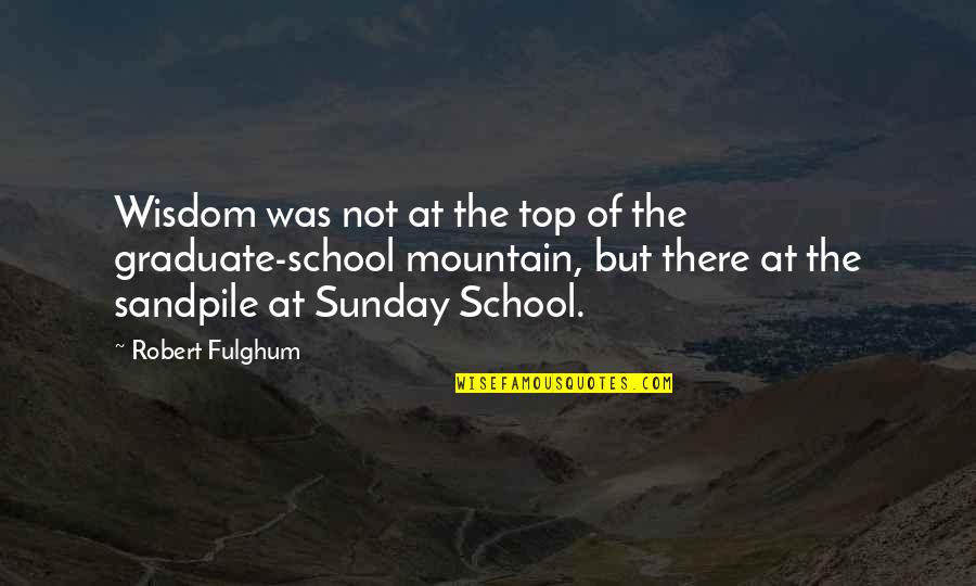 Top Of Mountain Quotes By Robert Fulghum: Wisdom was not at the top of the