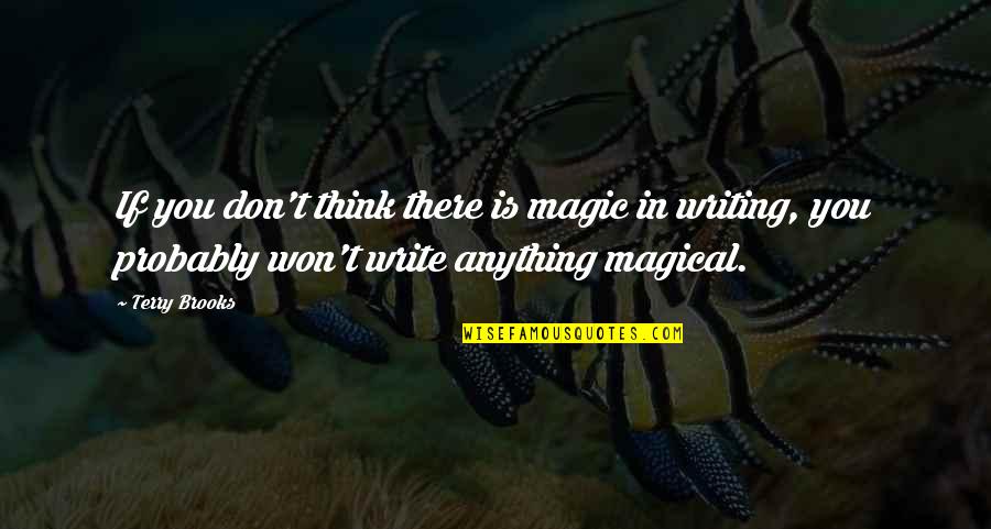 Top Stoicism Quotes By Terry Brooks: If you don't think there is magic in