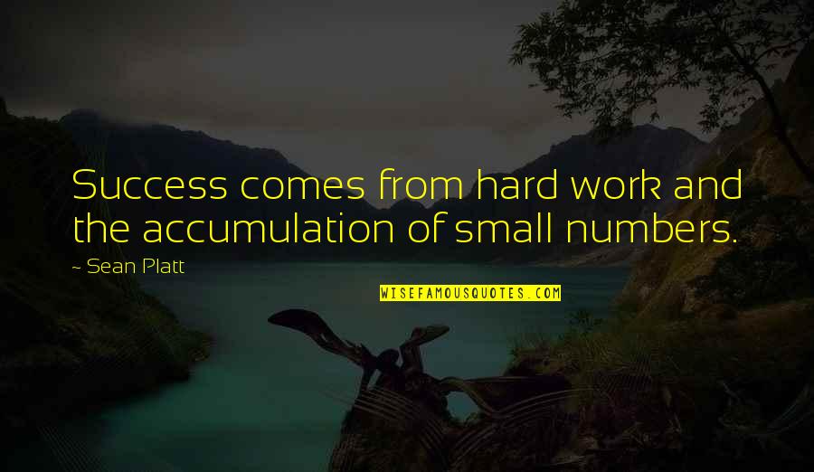 Topcats On The Ridge Quotes By Sean Platt: Success comes from hard work and the accumulation